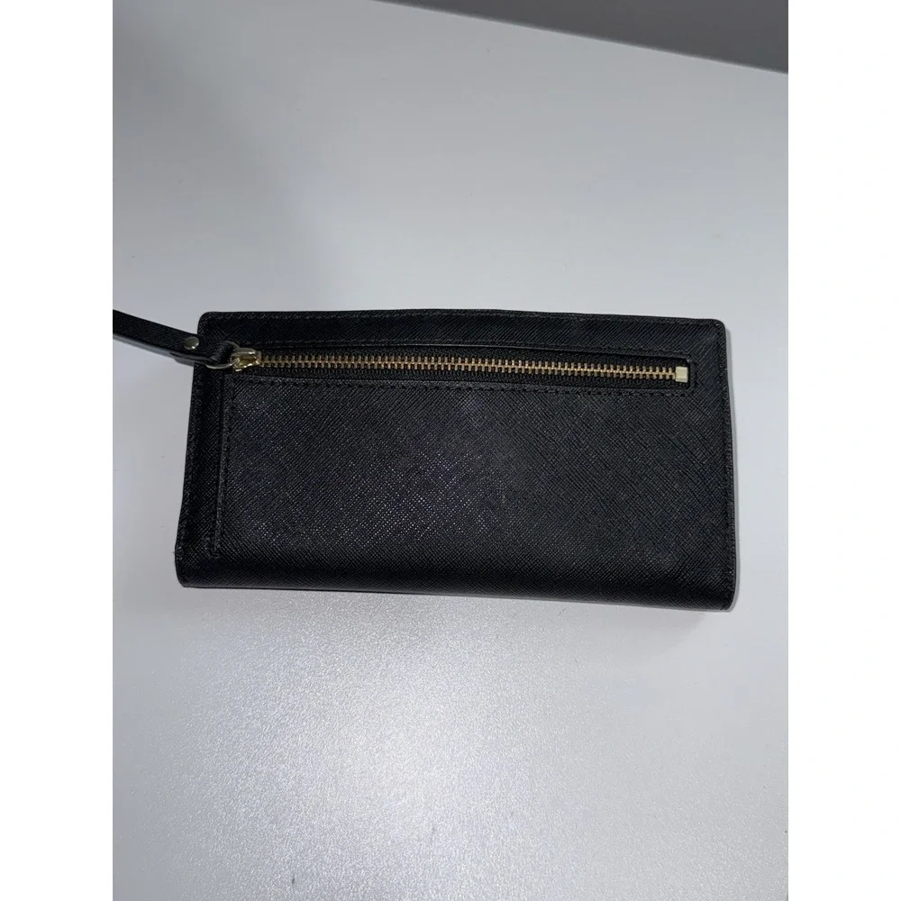 Kate Spade New York 250754 Womens Laurel Way Jeweled Clutch Wallet Black Bling R